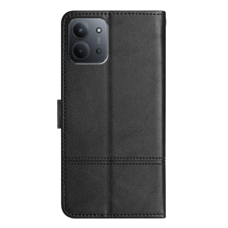 For Redmi 15C 5G / 4G Global 171mm Cowhide Texture Stitching Leather Phone Case
