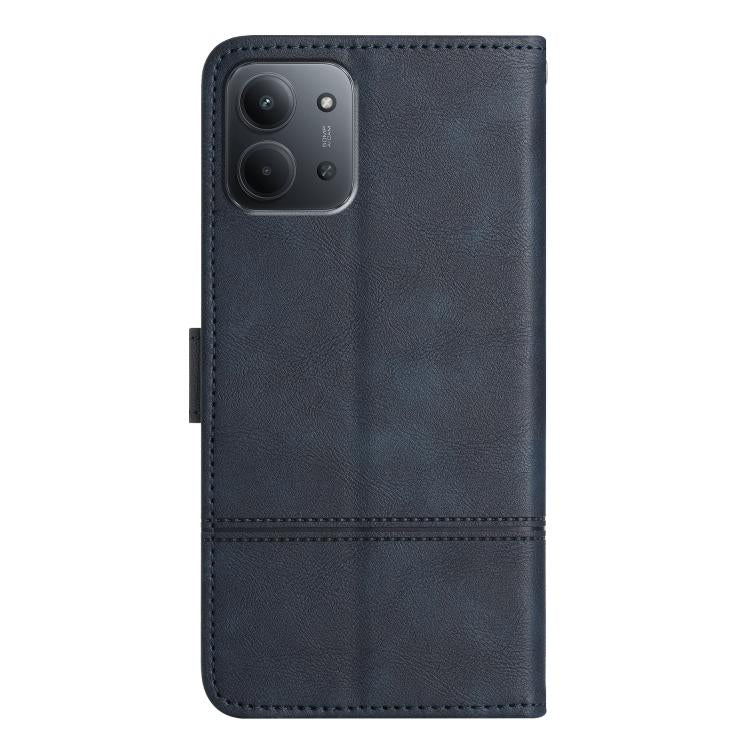 For Redmi 15C 5G / 4G EU 173mm Cowhide Texture Stitching Leather Phone Case