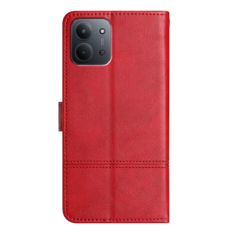 For Redmi 15C 5G / 4G EU 173mm Cowhide Texture Stitching Leather Phone Case