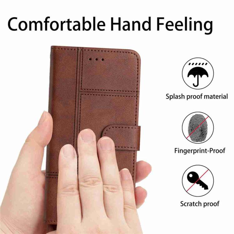 For Redmi K90 / Poco F8 Pro Cowhide Texture Stitching Leather Phone Case