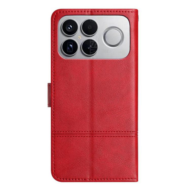 For Redmi K90 / Poco F8 Pro Cowhide Texture Stitching Leather Phone Case