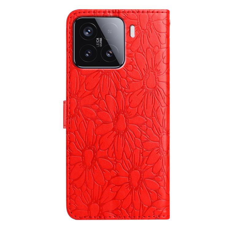 For Xiaomi 15T Pro 5G Daisy Embossed Leather Phone Case