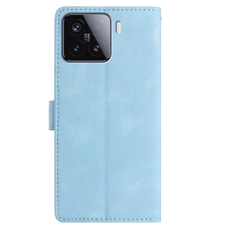 For Xiaomi 15T Pro 5G Skin Feel Embossed Feather Leather Phone Case
