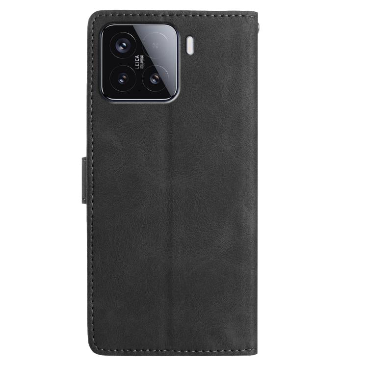 For Xiaomi 15T Pro 5G Skin Feel Embossed Feather Leather Phone Case