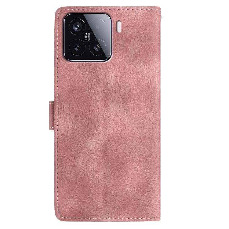 For Xiaomi 15T 5G Skin Feel Embossed Feather Leather Phone Case