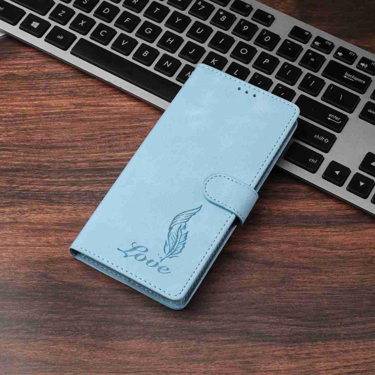 For Xiaomi 15T 5G Skin Feel Embossed Feather Leather Phone Case