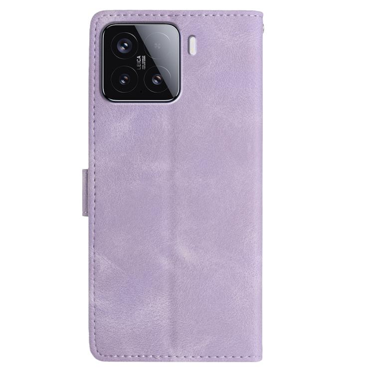 For Xiaomi 15T 5G Skin Feel Embossed Feather Leather Phone Case