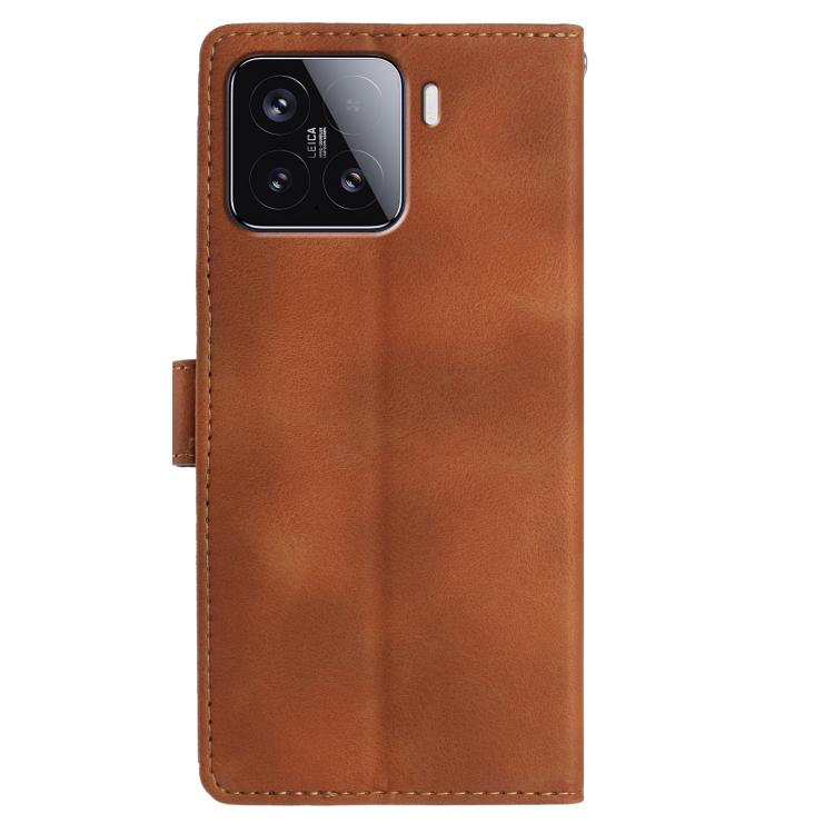 For Xiaomi 15T 5G Skin Feel Embossed Feather Leather Phone Case