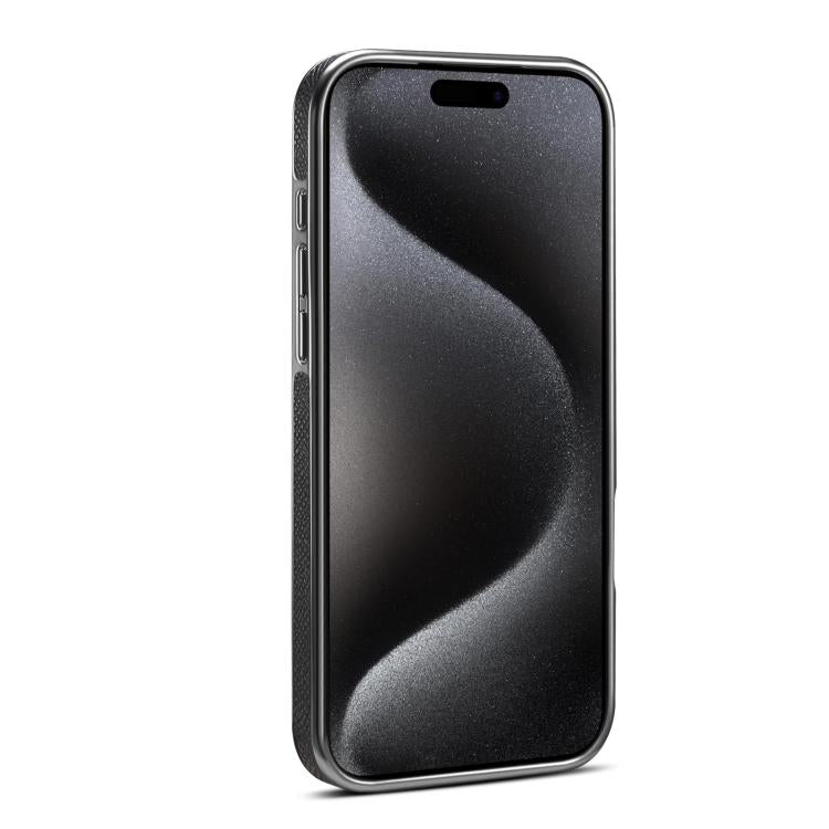 For iPhone 17 Pro Denior A23 Magnetic Holder Electroplating Genuine Leather Phone Case