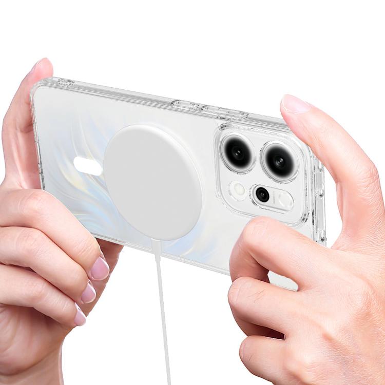 For OPPO Reno14 Pro 5G Global MagSafe Clear Acrylic PC Hybrid TPU Phone Case - Transparent