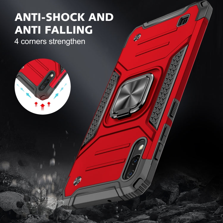 For Samsung Galaxy A10 / M10 Magnetic Armor Shockproof TPU + PC Case with Metal Ring Holder