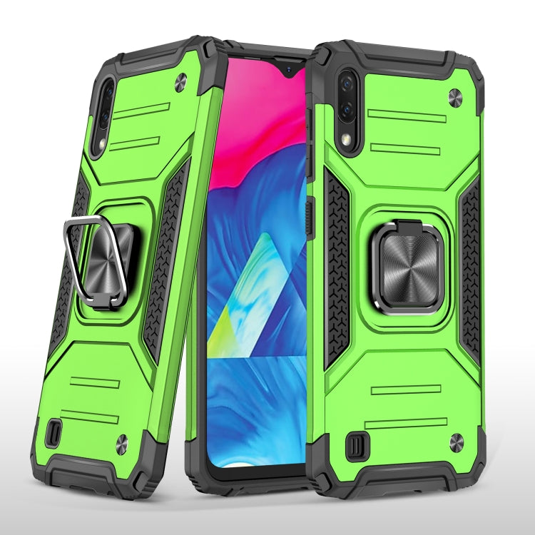 For Samsung Galaxy A10 / M10 Magnetic Armor Shockproof TPU + PC Case with Metal Ring Holder