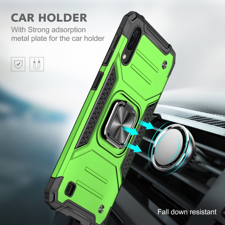 For Samsung Galaxy A10 / M10 Magnetic Armor Shockproof TPU + PC Case with Metal Ring Holder