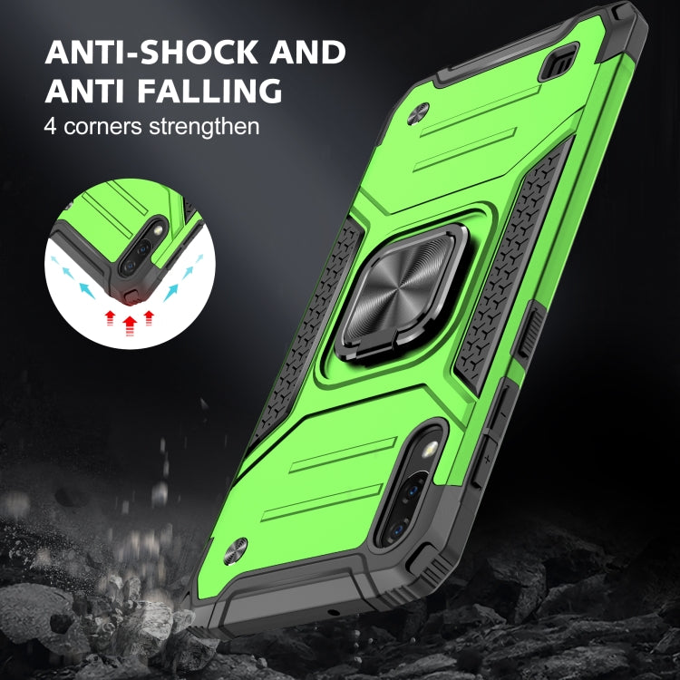 For Samsung Galaxy A10 / M10 Magnetic Armor Shockproof TPU + PC Case with Metal Ring Holder