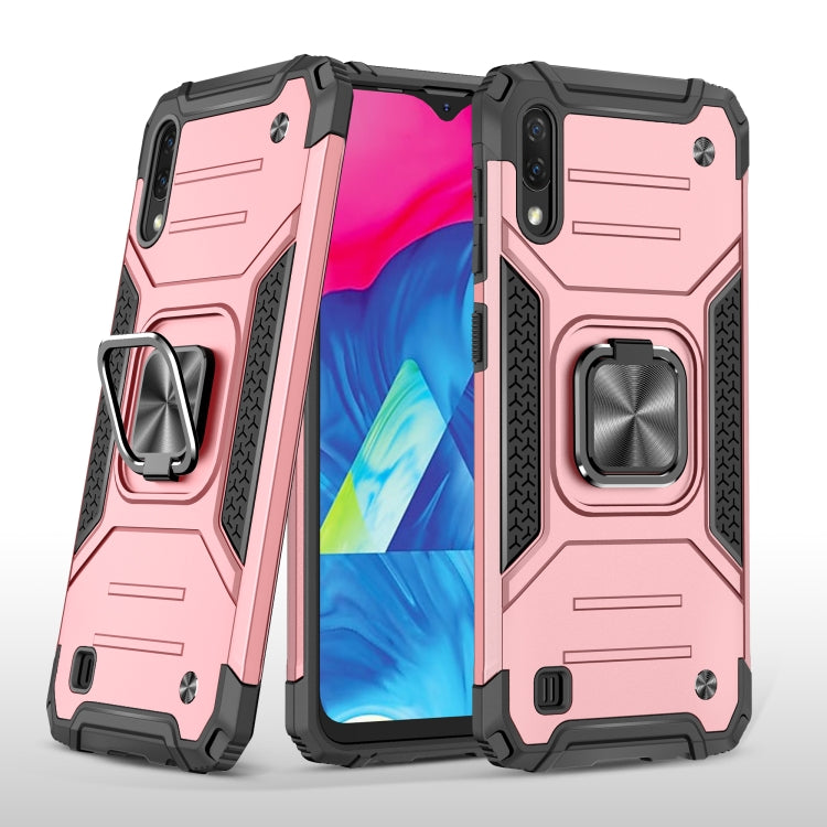 For Samsung Galaxy A10 / M10 Magnetic Armor Shockproof TPU + PC Case with Metal Ring Holder