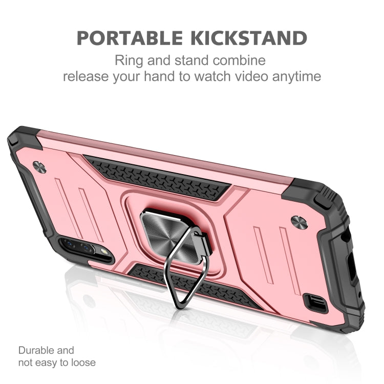 For Samsung Galaxy A10 / M10 Magnetic Armor Shockproof TPU + PC Case with Metal Ring Holder