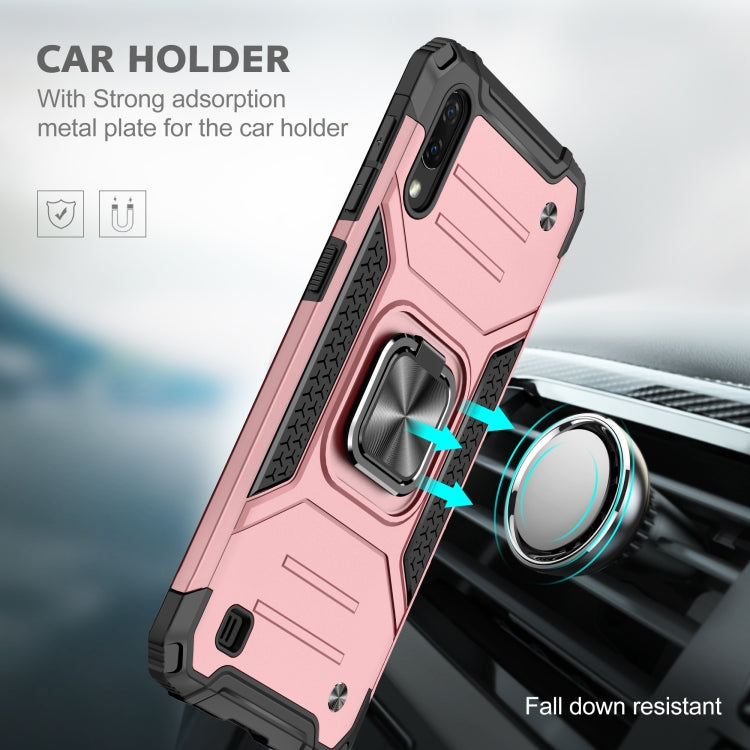 For Samsung Galaxy A10 / M10 Magnetic Armor Shockproof TPU + PC Case with Metal Ring Holder