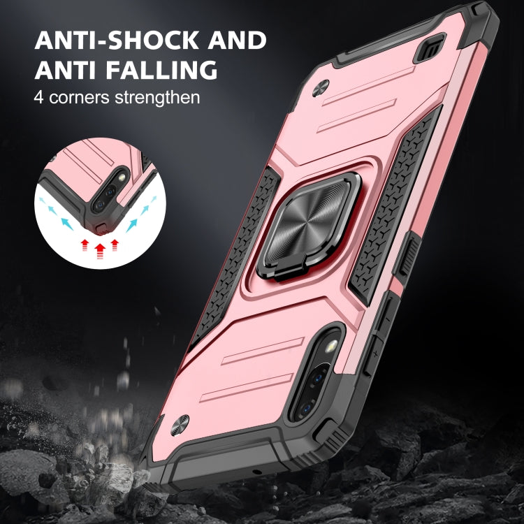 For Samsung Galaxy A10 / M10 Magnetic Armor Shockproof TPU + PC Case with Metal Ring Holder