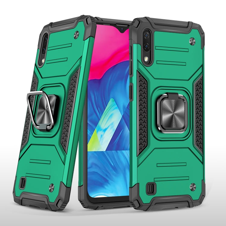 For Samsung Galaxy A10 / M10 Magnetic Armor Shockproof TPU + PC Case with Metal Ring Holder