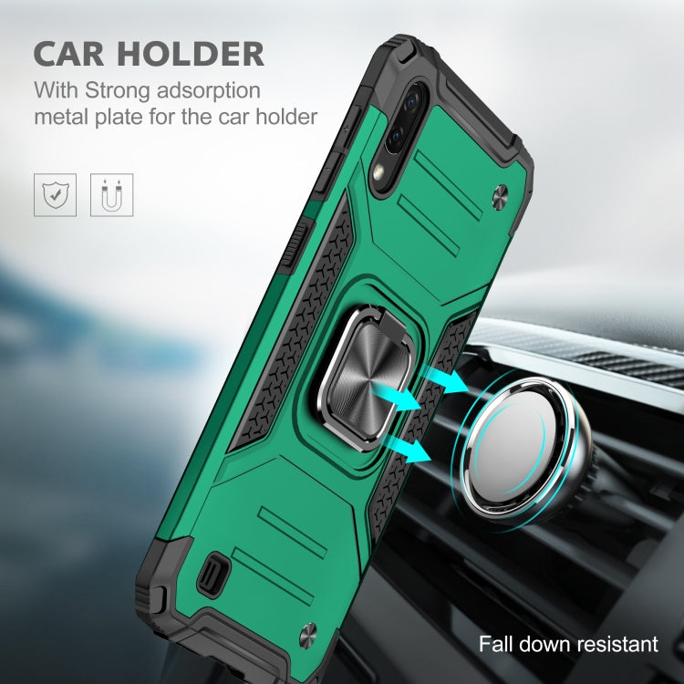 For Samsung Galaxy A10 / M10 Magnetic Armor Shockproof TPU + PC Case with Metal Ring Holder