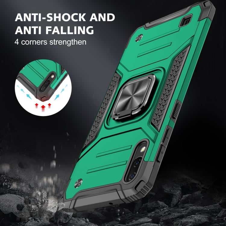 For Samsung Galaxy A10 / M10 Magnetic Armor Shockproof TPU + PC Case with Metal Ring Holder