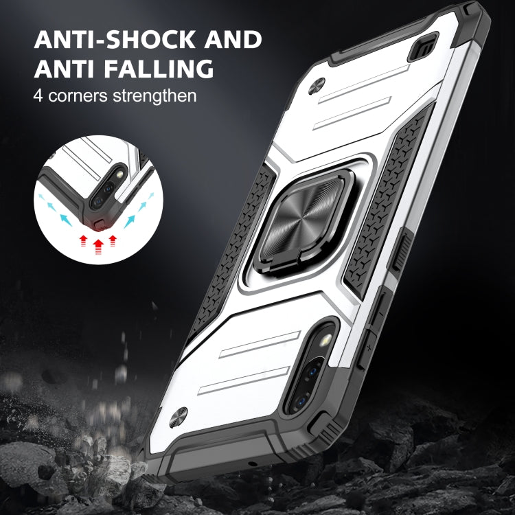 For Samsung Galaxy A10 / M10 Magnetic Armor Shockproof TPU + PC Case with Metal Ring Holder