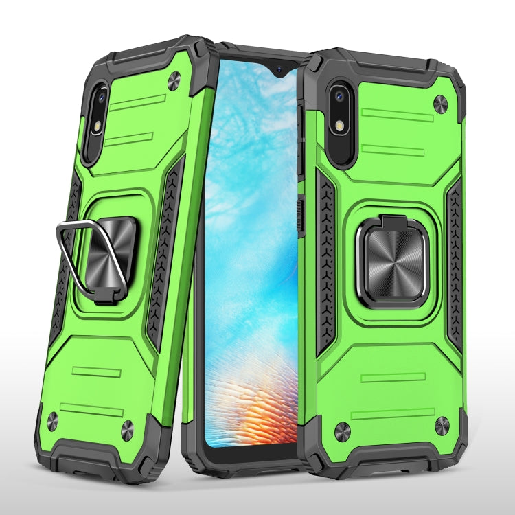 For Samsung Galaxy A10e Magnetic Armor Shockproof TPU + PC Case with Metal Ring Holder