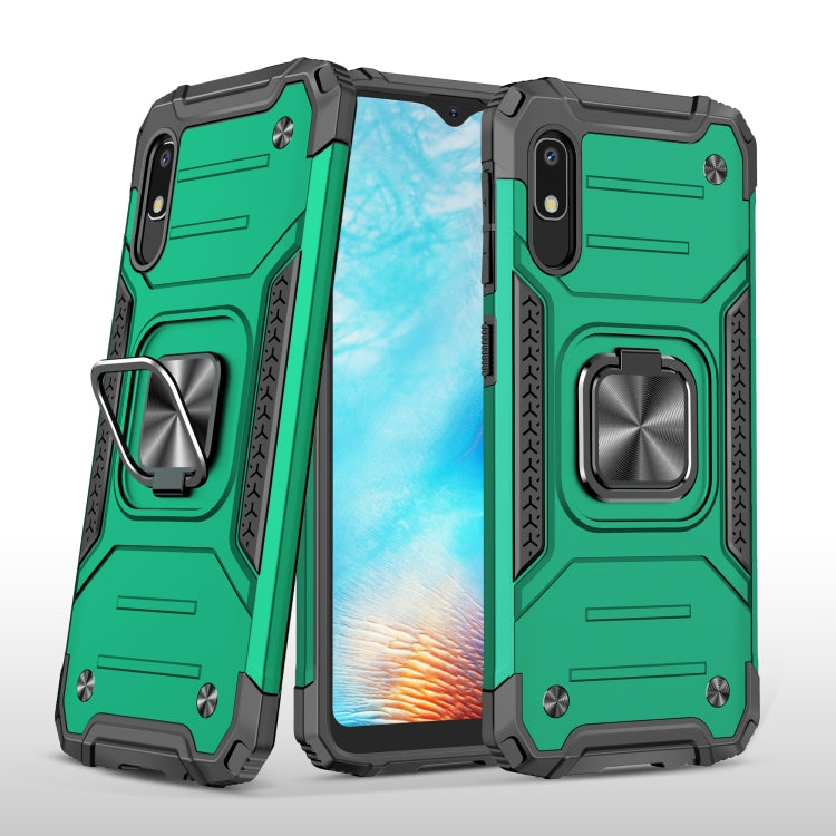 For Samsung Galaxy A10e Magnetic Armor Shockproof TPU + PC Case with Metal Ring Holder