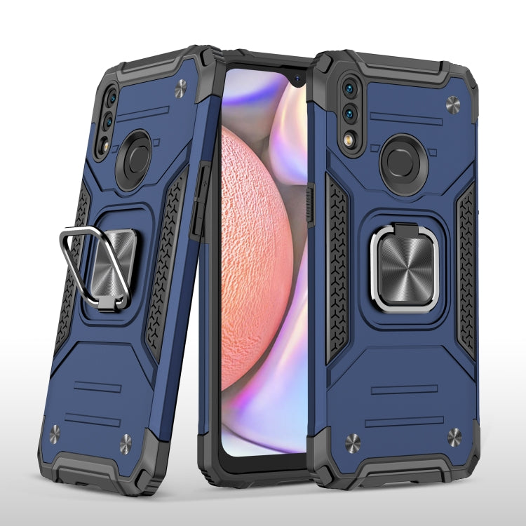 For Samsung Galaxy A10s Magnetic Armor Shockproof TPU + PC Case with Metal Ring Holder