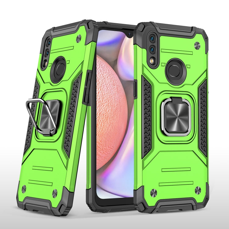 For Samsung Galaxy A10s Magnetic Armor Shockproof TPU + PC Case with Metal Ring Holder