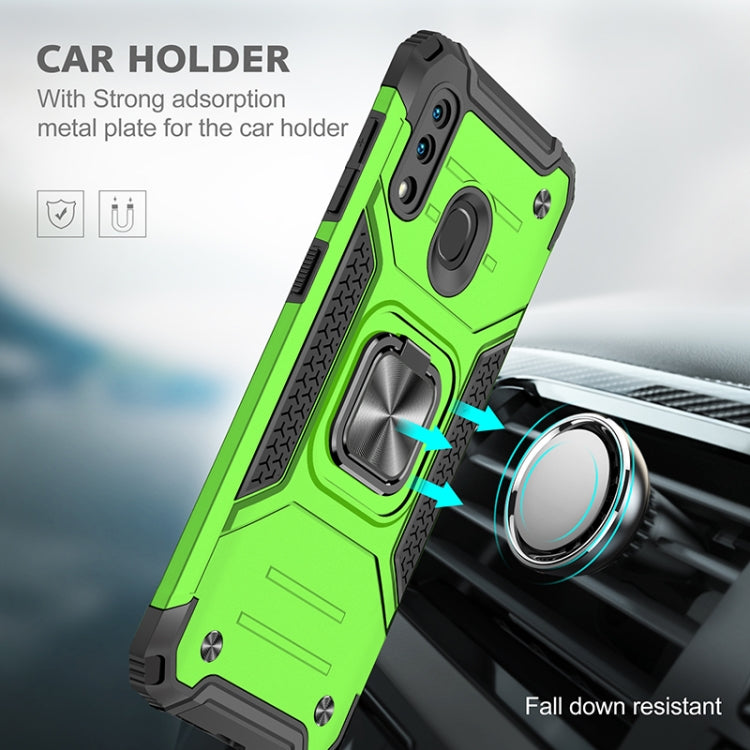 For Samsung Galaxy A20 / A30 Magnetic Armor Shockproof TPU + PC Case with Metal Ring Holder
