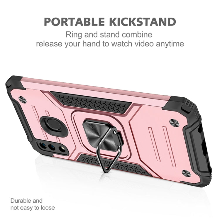 For Samsung Galaxy A20 / A30 Magnetic Armor Shockproof TPU + PC Case with Metal Ring Holder