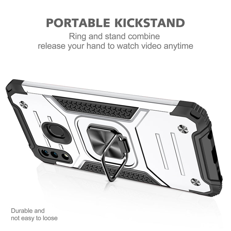 For Samsung Galaxy A20 / A30 Magnetic Armor Shockproof TPU + PC Case with Metal Ring Holder