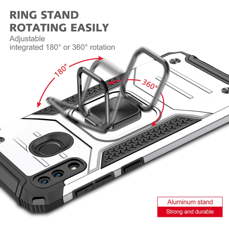 For Samsung Galaxy A20 / A30 Magnetic Armor Shockproof TPU + PC Case with Metal Ring Holder