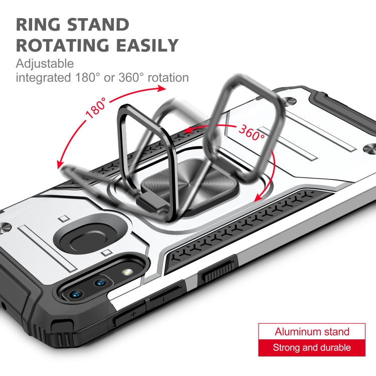 For Samsung Galaxy A20e Magnetic Armor Shockproof TPU + PC Case with Metal Ring Holder