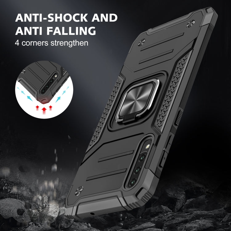 For Samsung Galaxy A30 / A50 / A50s Magnetic Armor Shockproof TPU + PC Case with Metal Ring Holder