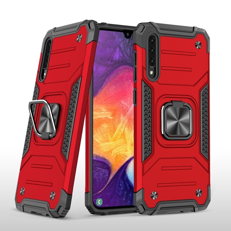 For Samsung Galaxy A30 / A50 / A50s Magnetic Armor Shockproof TPU + PC Case with Metal Ring Holder