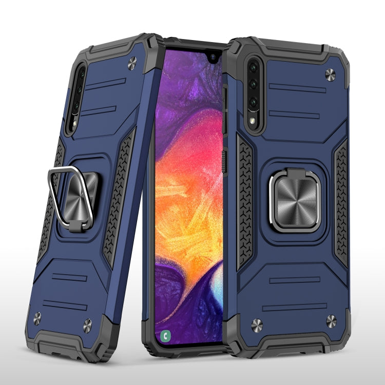 For Samsung Galaxy A30 / A50 / A50s Magnetic Armor Shockproof TPU + PC Case with Metal Ring Holder