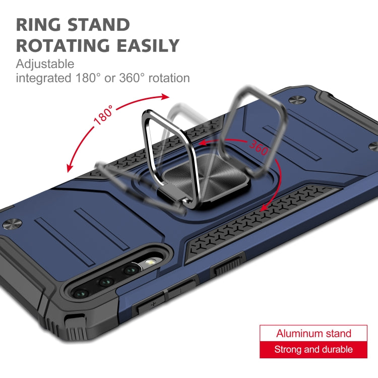 For Samsung Galaxy A30 / A50 / A50s Magnetic Armor Shockproof TPU + PC Case with Metal Ring Holder