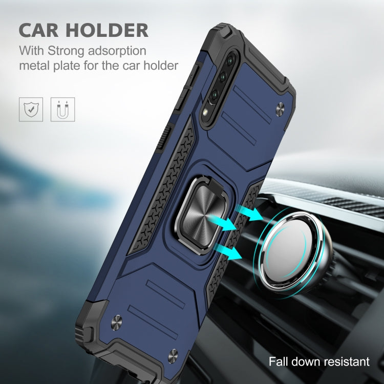 For Samsung Galaxy A30 / A50 / A50s Magnetic Armor Shockproof TPU + PC Case with Metal Ring Holder