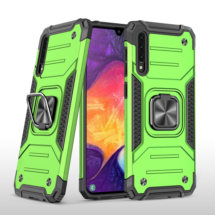 For Samsung Galaxy A30 / A50 / A50s Magnetic Armor Shockproof TPU + PC Case with Metal Ring Holder