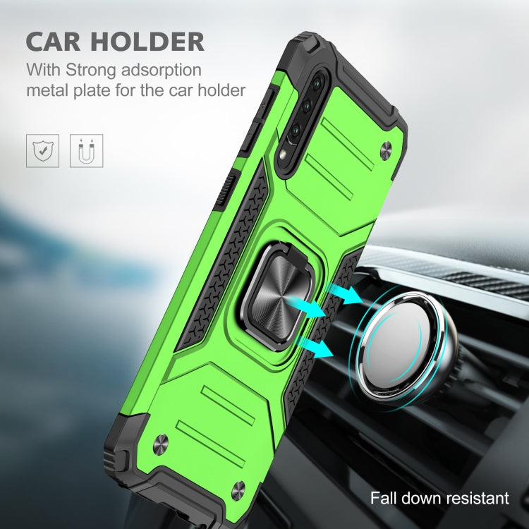 For Samsung Galaxy A30 / A50 / A50s Magnetic Armor Shockproof TPU + PC Case with Metal Ring Holder