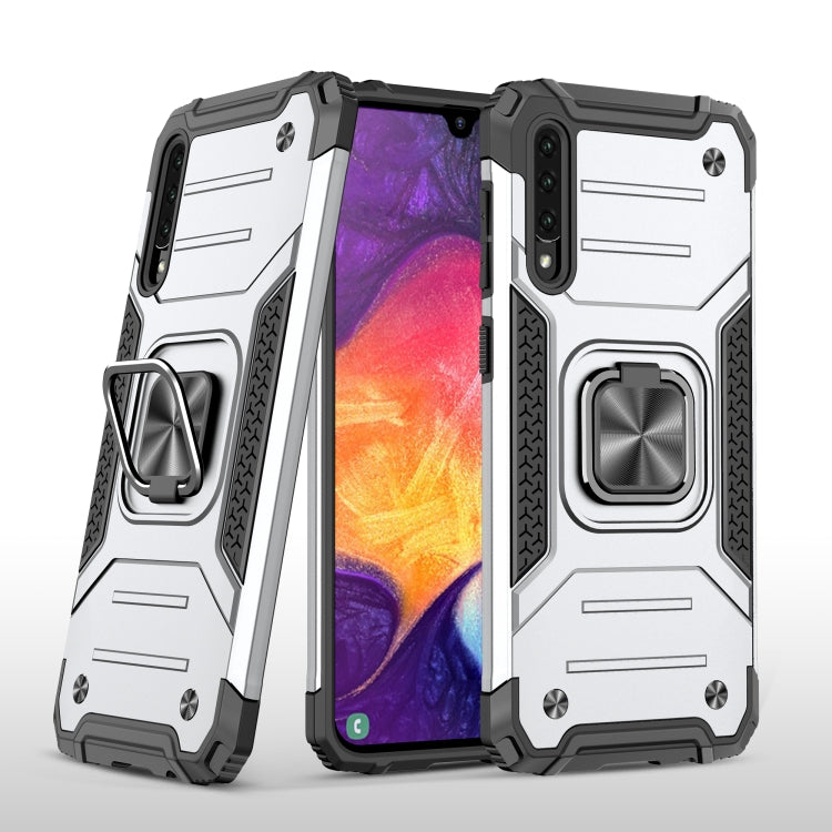 For Samsung Galaxy A30 / A50 / A50s Magnetic Armor Shockproof TPU + PC Case with Metal Ring Holder