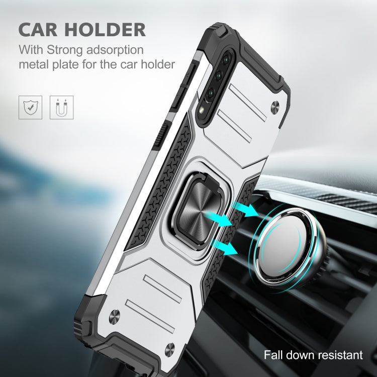 For Samsung Galaxy A30 / A50 / A50s Magnetic Armor Shockproof TPU + PC Case with Metal Ring Holder