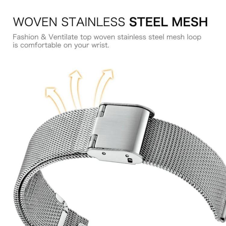 For Amazfit T-Rex Pro Fine Mesh Buckle Stainless Steel Watch Band