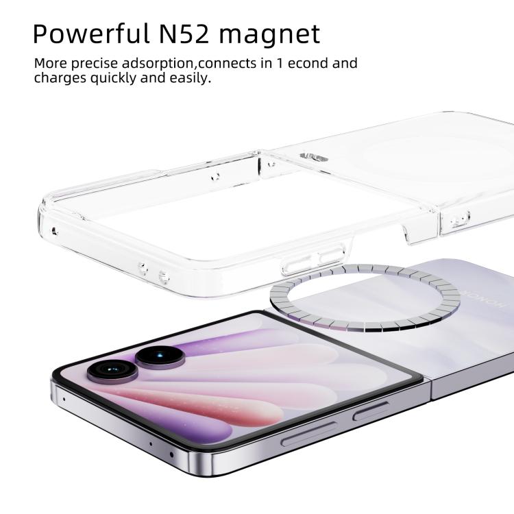 For Honor Magic V Flip 2 ABEEL Transparent MagSafe Magnetic PC Phone Case
