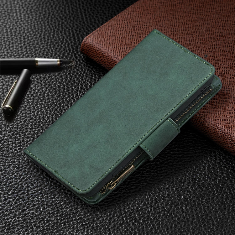 For Samsung Galaxy Note20 Skin Feel Detachable Magnetic Zipper Horizontal Flip PU Leather Case with Multi-Card Slots & Holder & Wallet & Photo Frame & Lanyard