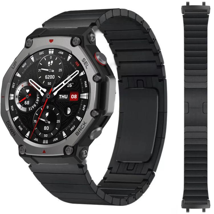 For Amazfit T-Rex Pro One Beads Side Detachable Titanium Alloy Watch Band