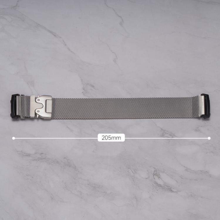 For  Amazfit T-Rex 2 Parachute Snap Buckle Milanese Stainless Steel Watch Band
