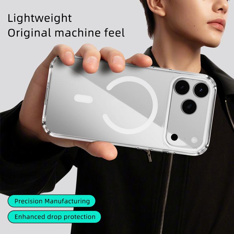 For iPhone 17 ABEEL MagSafe Magnetic Color Ring Anti-scratch Transparent Phone Case